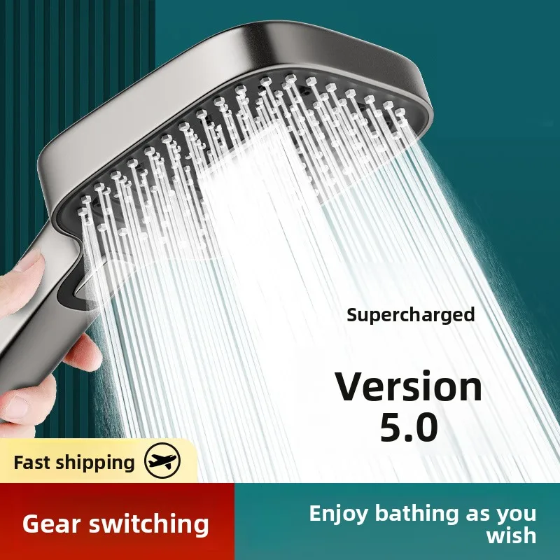 

Pressurized shower nozzle Shower bath water hole head Super pressure Yuba water heater Bathroom lotus head set