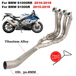 Motorcycle Exhaust Full System Front Header Link Pipe 60mm Escape Tube Slip On For BMW S1000RR 2010 - 2018 For S1000R 2015-2018