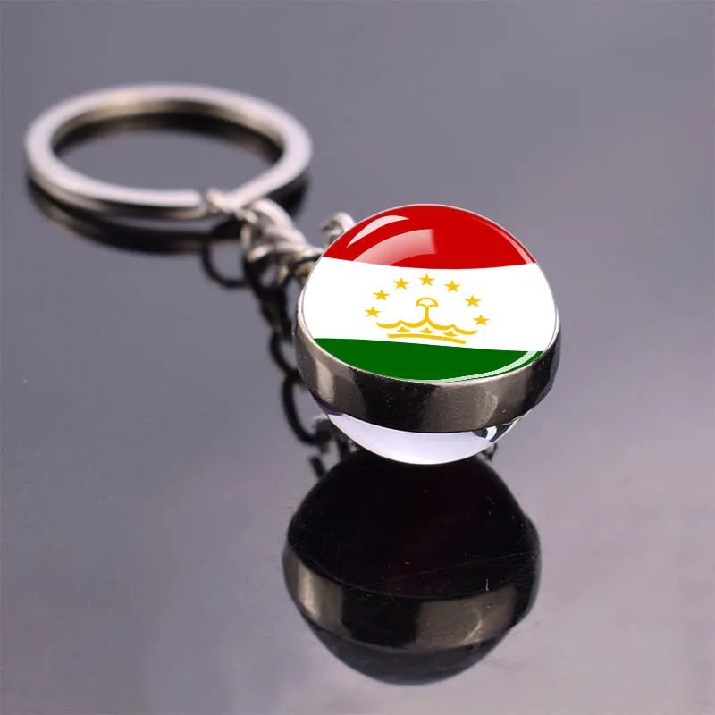 سلسلة مفاتيح العلم الآسيوي ، قلادة كرة زجاجية ، هدايا مجوهرات ، كوريا الجنوبية ، باكستان ، اليابان ، ماليزيا ، روسيا ، كوريا الجنوبية #5