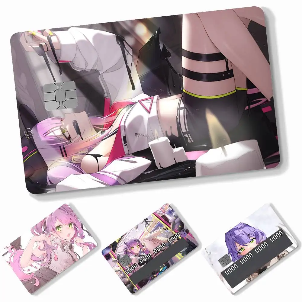 Anime T-Tokoyami T-Towa   4pcs Credit Card Skin Stickers Suitable for Bank Debit Subway Bus Transit Pass Decorative Cover