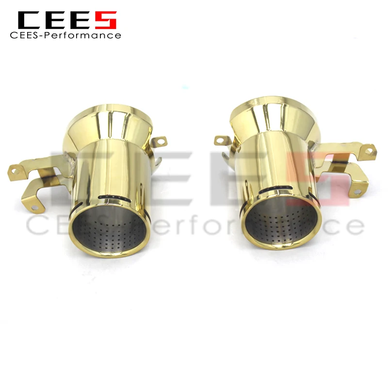 CEES Exhaust Tips For Lamborghini Aventador SVJ Stainless Steel Tail mouth Tail Throat With Plating gold Exhaust Pipe