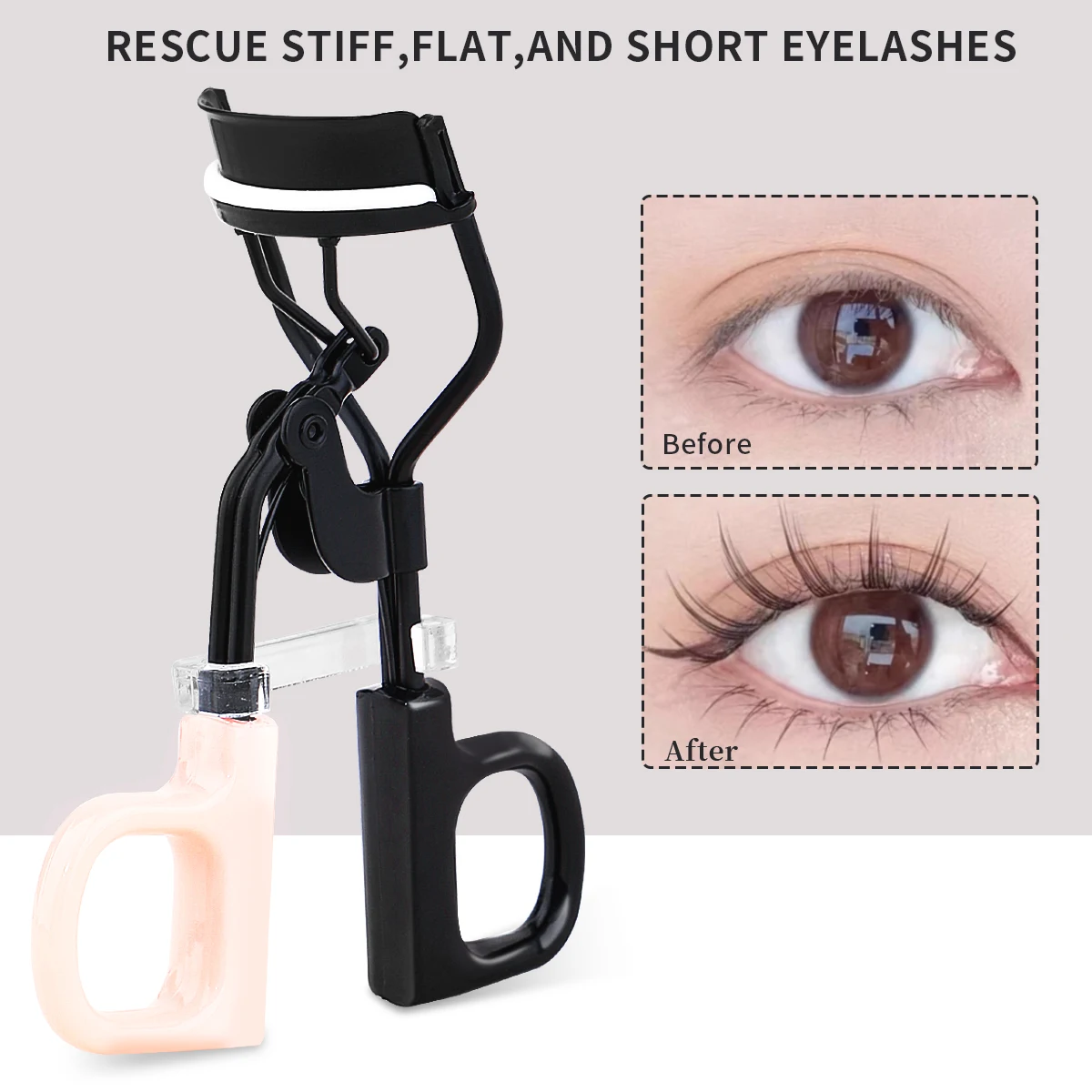 1/6/11 Stück Wimpernzange aus Edelstahl, zweifarbiger Wimpernzange mit D-Griff, Ersatzpad kann jederzeit ersetzt werden.