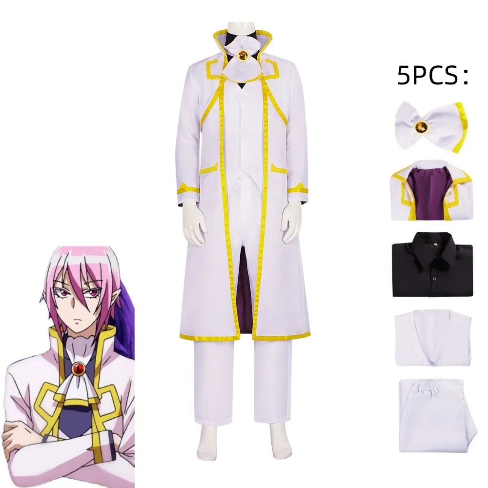 

Anime Welcome To Demon School Asmod Ellis Asmodeus Alice Cosplay Costume Men Uniform Coat Shirt Vest Pants Suit Halloween Party