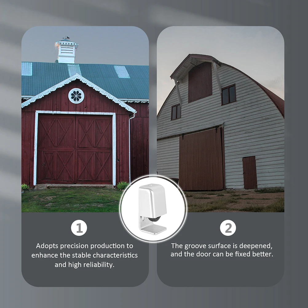 

2Pcs Door Limiter Accessories Stainless Steel Sliding Barn Door Floor Guide Adjustable Roller for Smooth Sliding Anti-Scratch