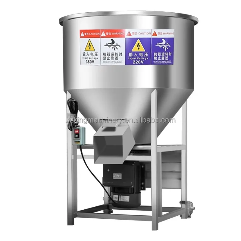 Stainless Steel Thickening Feed Mixer Plastic Granule Powder Seed Farm Household Small Mixing Machine Dry and Wet Dual Use