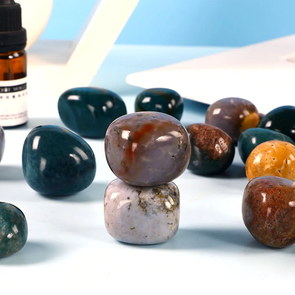 Ocean Agate Natural Stone Ornament Crystals Reiki Healing High Quality Specimen For Home Decor Geological Collection Wholesale