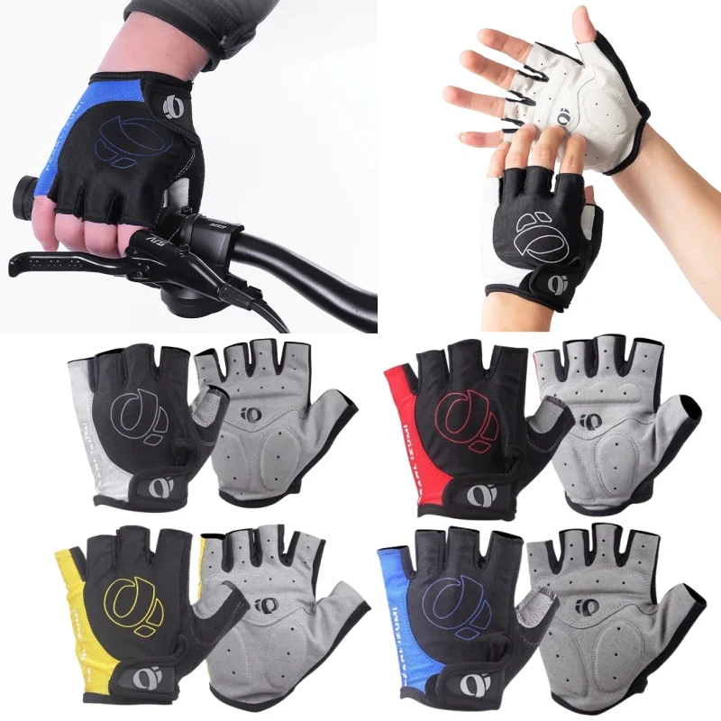 1Pair Gel Half Finger Cycling Gloves Anti-Slip Anti-sweat Anti Shock MTB Road Bike Gloves Bicycle Left-Right Hand Gloves