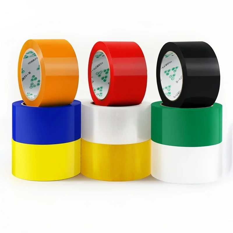 

100m Multicolor Translucent Adhesive Tape Express Logistics Carton Packing Seal Rubber Strip Autohesion Sealed Box Adhesive Tape