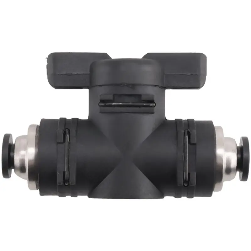 DT17 3 Pack 4mm Push Connect Valve, Ball Valve, Air Flow Control Valve, Quick Connect Tube Fittings for Pneumatic Systems