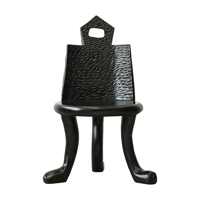 Creative hand hammer pattern solid wood chair wabi sabi wind leisure hotel master chair