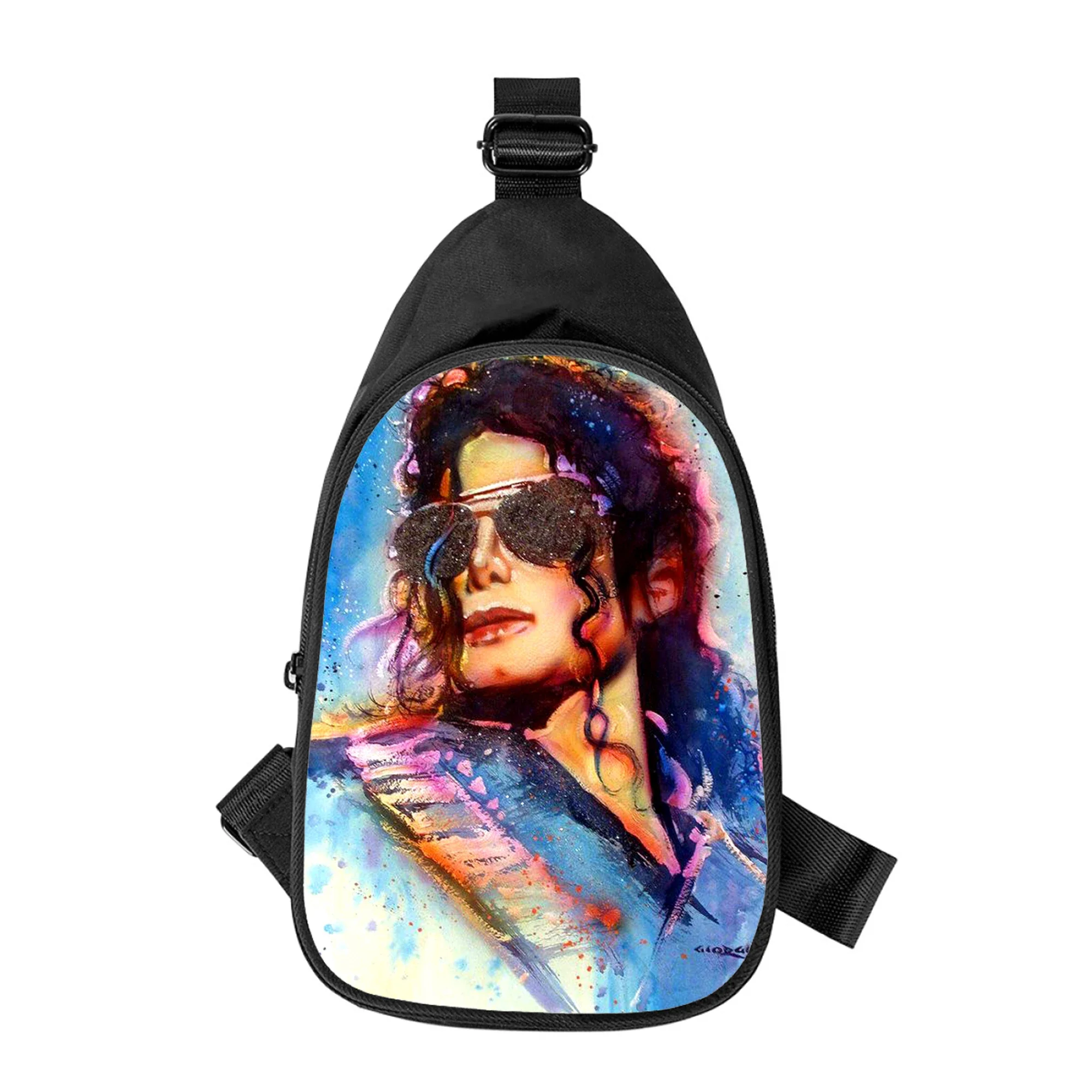 Michael Jackson 3D Druck Neue Männer Kreuz Brust Tasche Diagonal Frauen Schulter Tasche Mann Schule Taille Pack Männliche brust pack