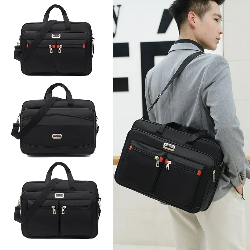 Simple Tote Men Business Briefcase Handbag For 15.6 inch Laptop Bags Large Capacity Shoulder Bags Travel Notebook Messenger Bag