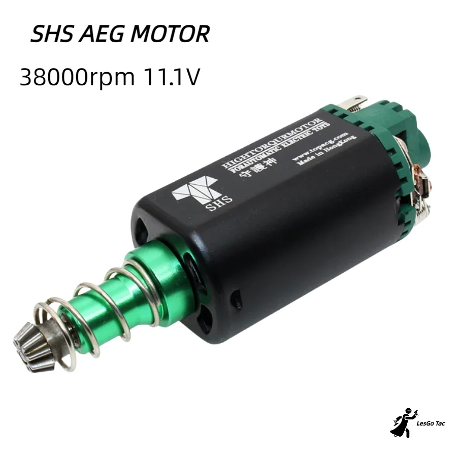 LesGo 38000rpm SHS AEG Motor High Torqub Motor 11.1V 38000 Twist Type Speed Motor long Axle Airsoft M16/M4/MP5/G3/P90 AEG Motor