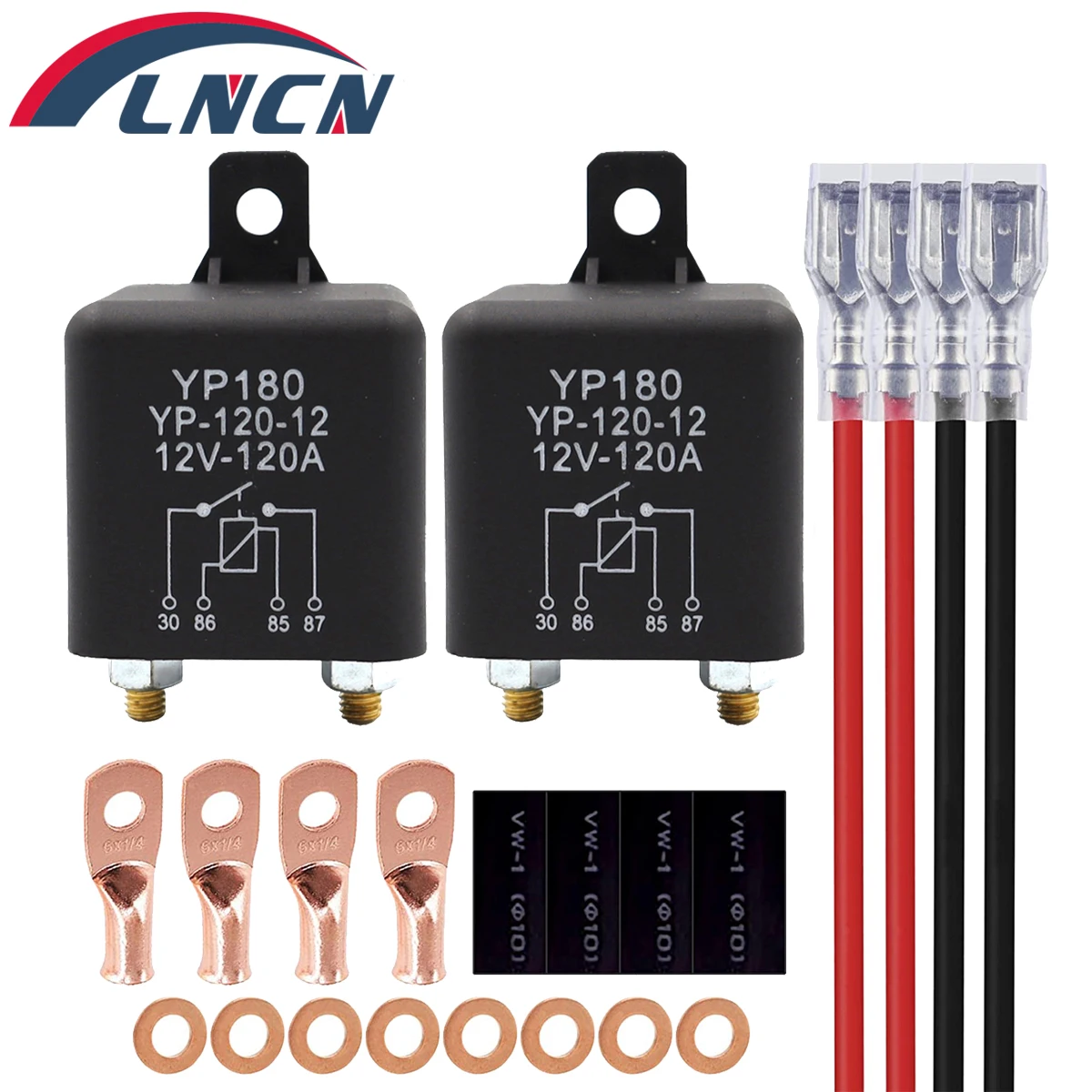 

12V 24V 120A 200A Starter Relay Switch Car Heavy Duty Split Charge Continuous Duty 4 Terminal SPST Relays for Truck Boat Marine