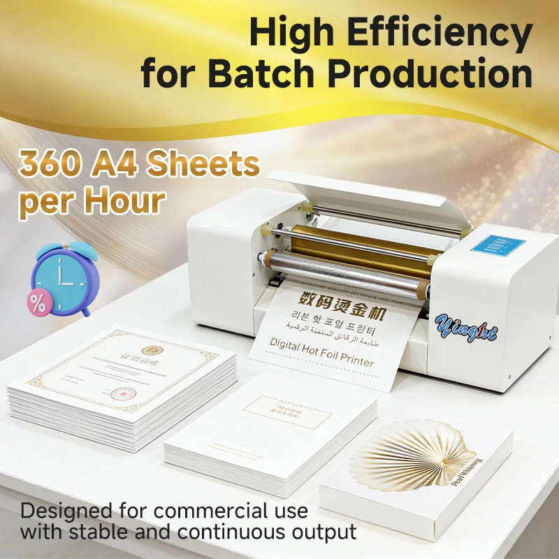 360C Low Maintenance Digital Hot Stamper Easy Operation USB Connection Hot Stamping Foil Machine Desktop Hot Foil Printer