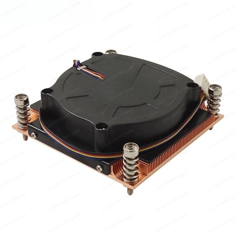 1U thin active CPU radiator, copper bottom server radiator