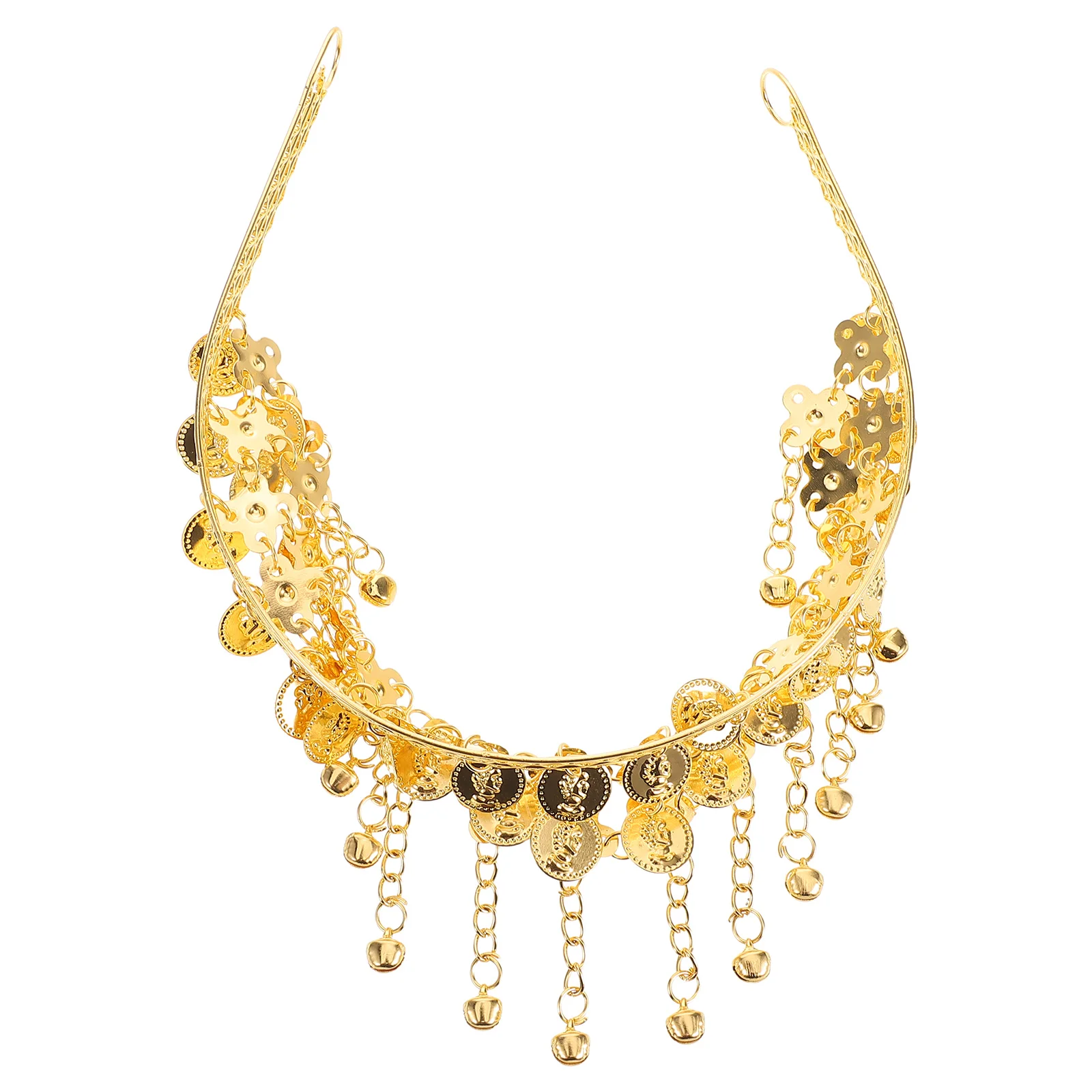 

Golden Hairband Headpieces Shimmering Finish Performance Stage Decorations Accessories Festive Hair Jewels Elegant