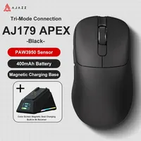 PYLV X Ajazz AJ179 Apex PAW3950 Wireless Bluetooth Lightweight Gaming Mouse RGB Charging Dock Computer Macro Mouse Players