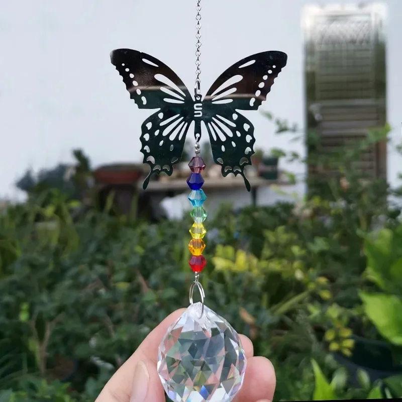 Crystal Suncatcher Maple Leaf Prisms Faceted Ball Chandelier Parts Wedding Window Home Xmas Hanging Decoration Ornaments