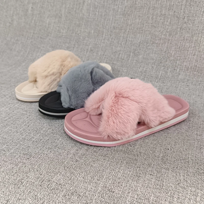 

Faionable Plu Тапочки Легкие Удобные Женские тапочки большого размера T3095 Для дома и улицы Носимые с меховой текстурой