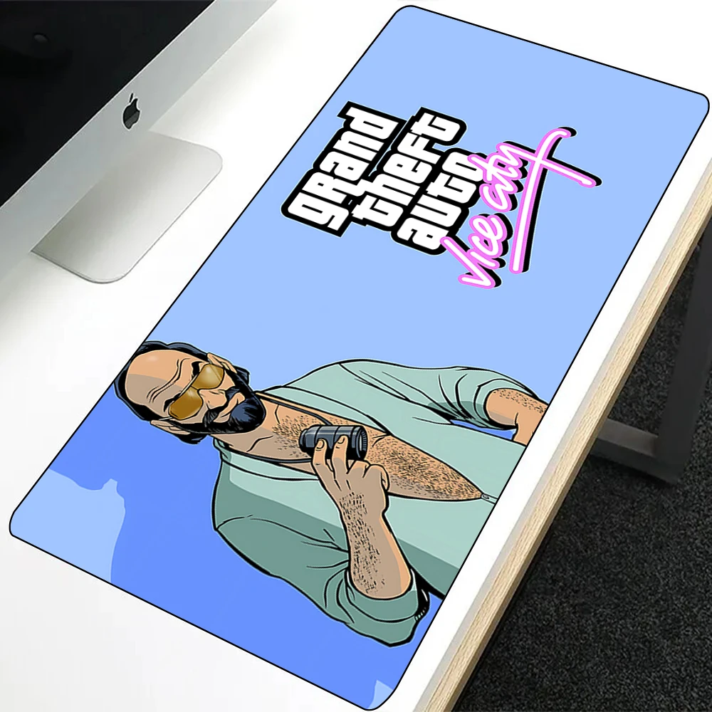 Game Vice City Grand Theft Auto Mousepad Printing Computer Gamers Locking Edge Non-slip Mouse Pad XXL90x40cm Keyboard Desk Pad