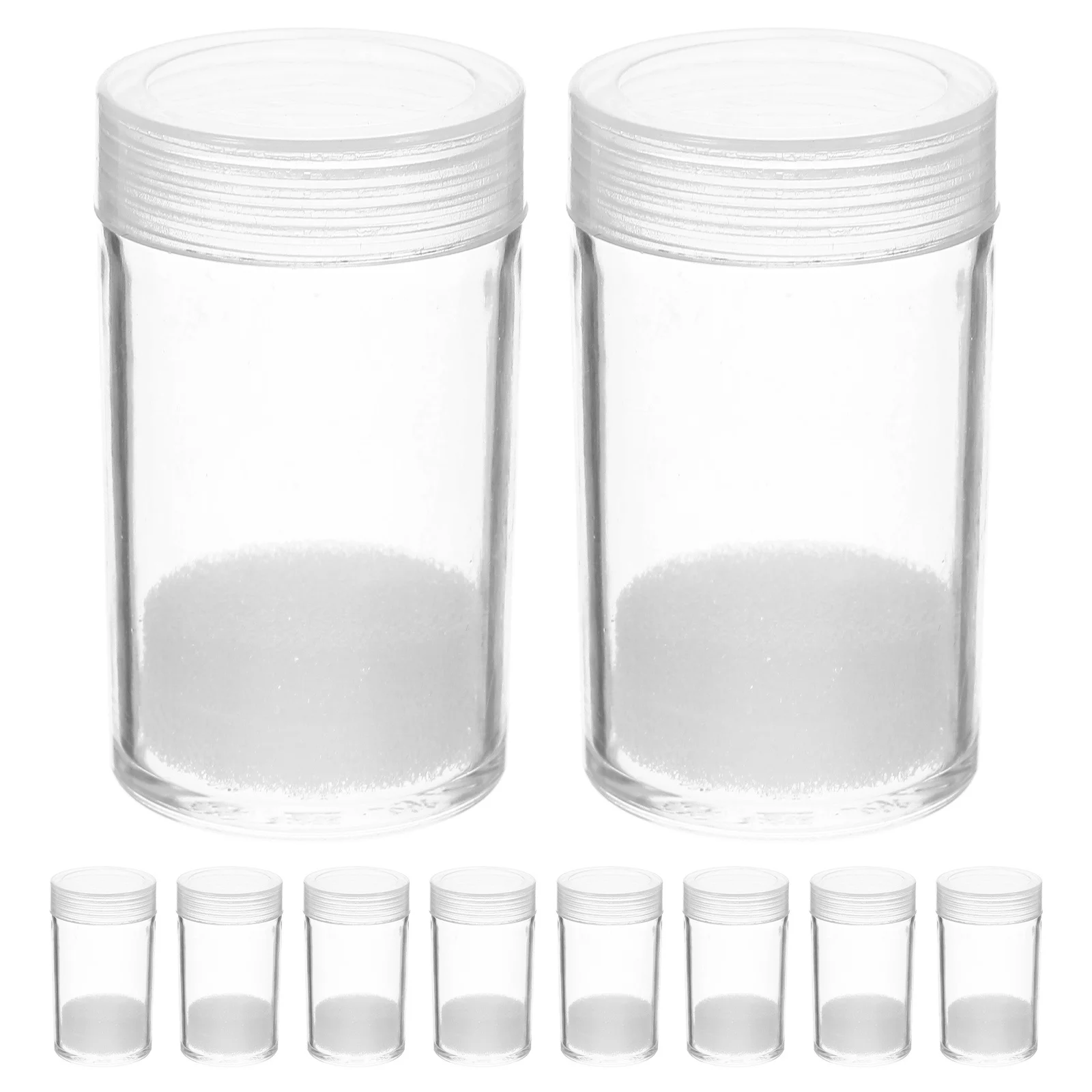 

10Pcs Plastic Coin Storage Tube Clear Round Container Airtight Seal for Organizing Coins Efficiently Coin Collection Protection