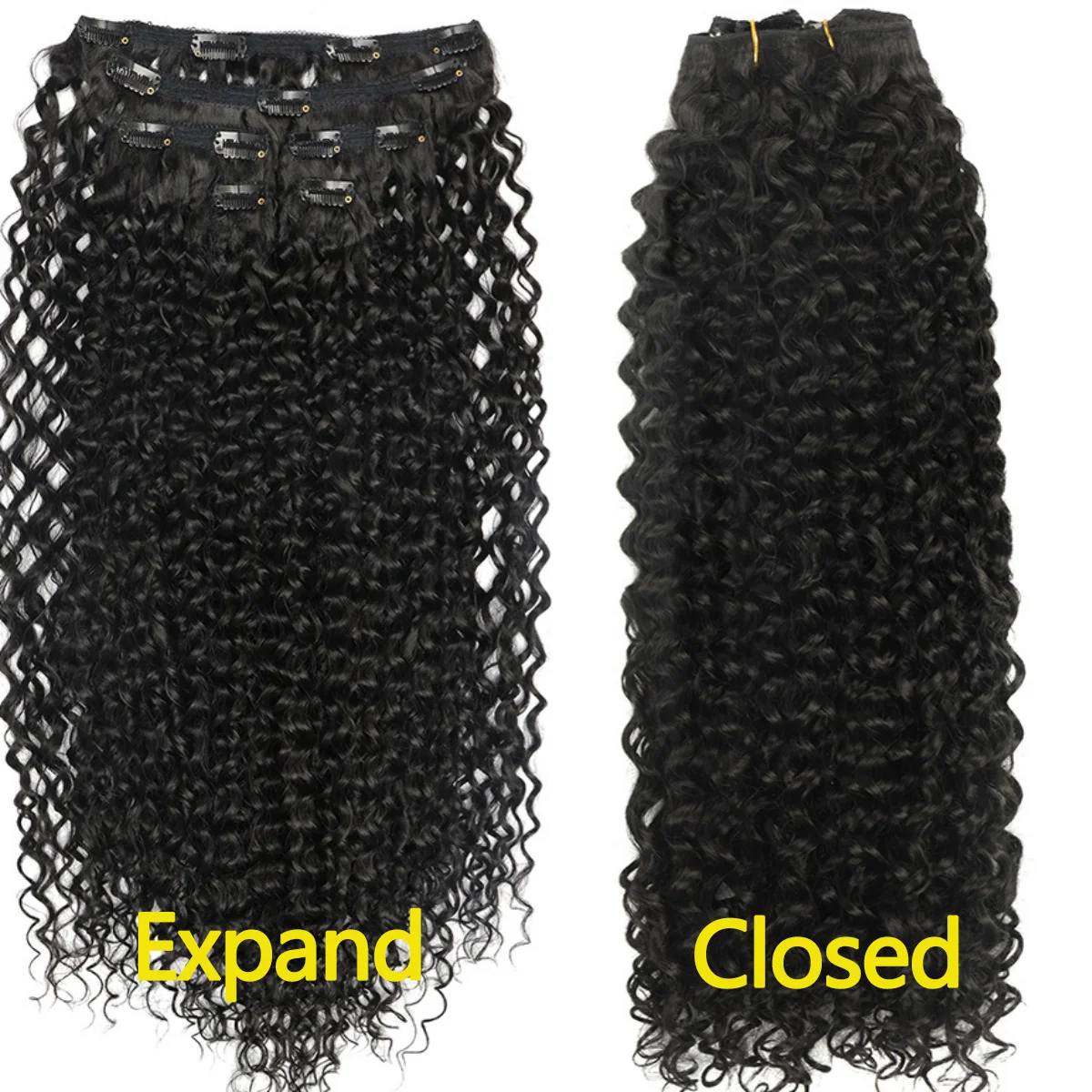 Synthetic Long Wavy Clip In Hair Extensions 6pcs/set Clip In Hair Extensions 20inch Black Brown Blond 200grams Thick Hairpieces