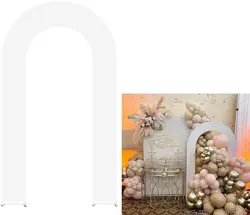 U-Shaped Arch Backdrop Cover for Birthday Party Baby Shower Wedding Decoration Double-Sided Stretchy Open Stand Covers