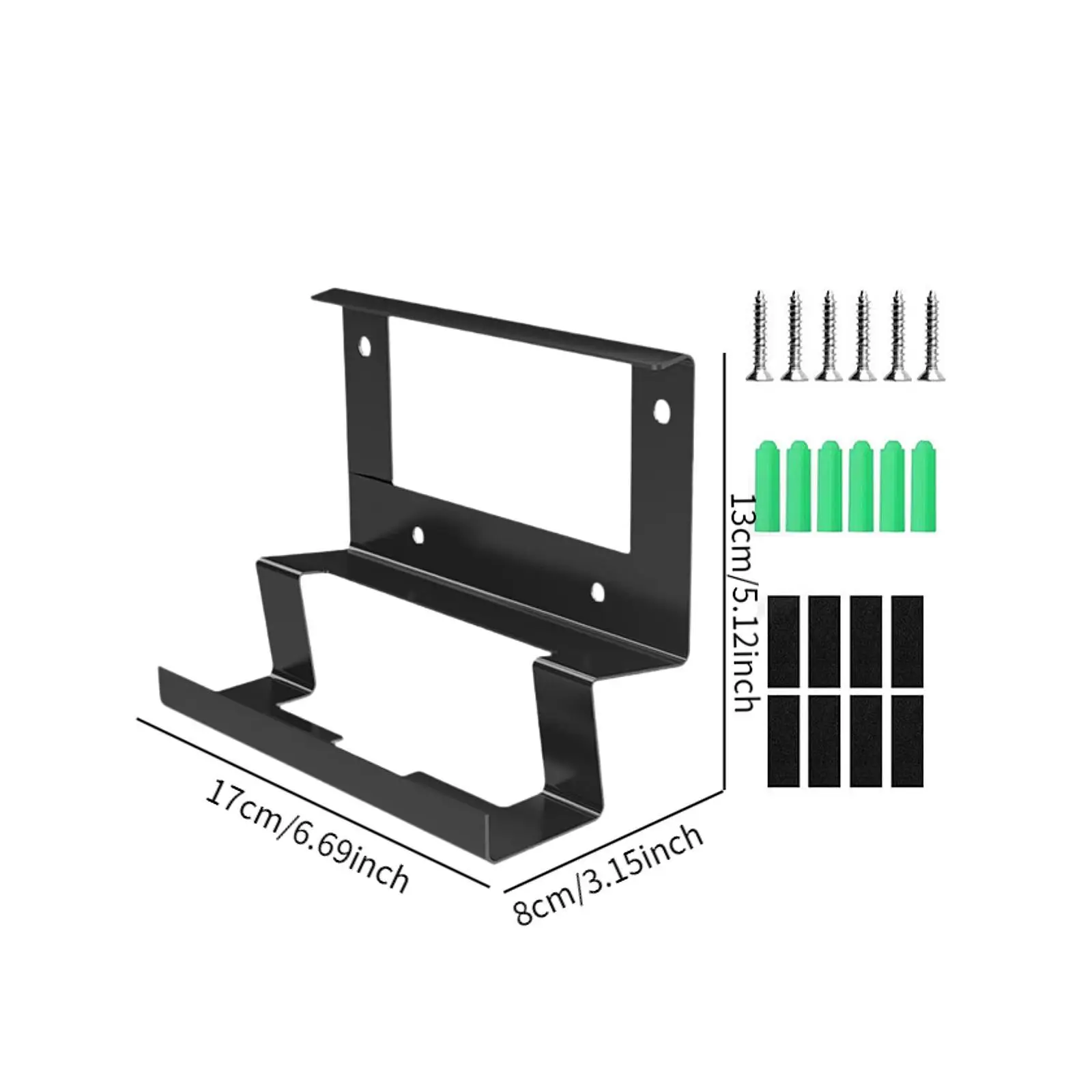 Router Wall Mount Stable Metal Sturdy Mounting Base Wall Bracket Power Supply Mounting Bracket for Indoor Cabin Home Cafe Office