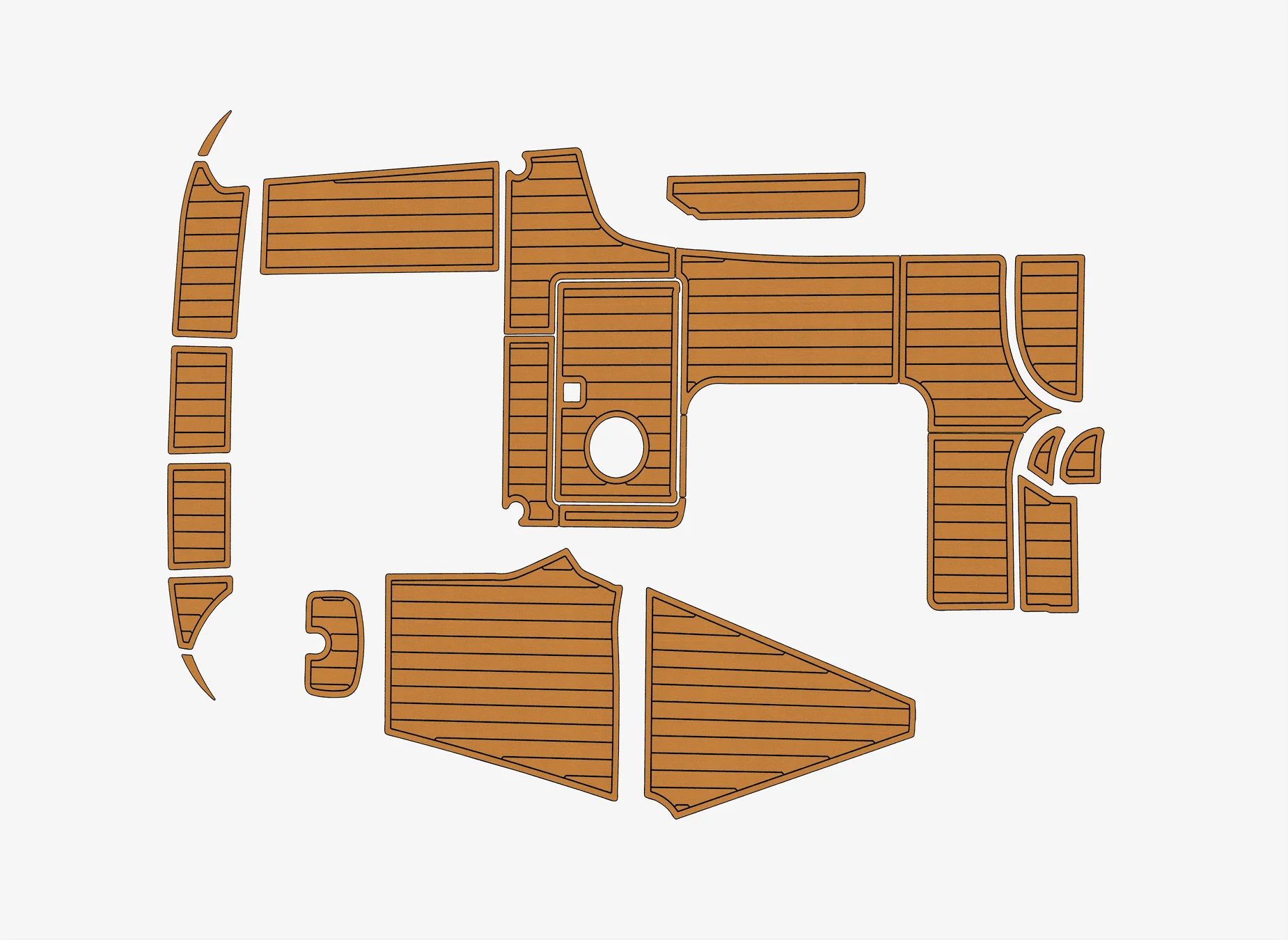 

1997-2003 Кобальт 293 1/4 дюйма, 6 мм, пена EVA, нескользящий морской коврик из тикового дерева из ПВХ, настил из тикового дерева, домашний ковер, морской пол