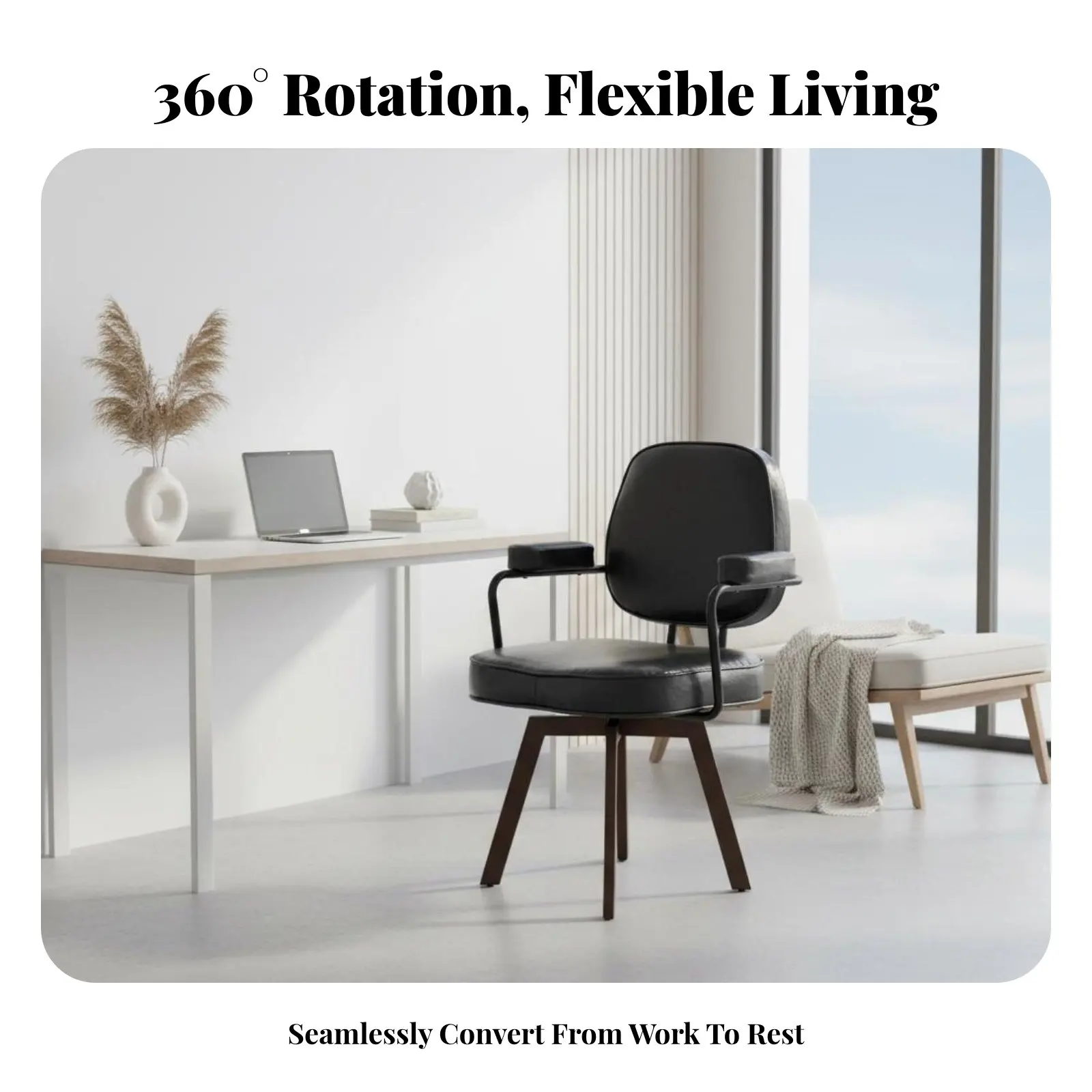 

Вращающееся офисное кресло с обивкой в винтажном стиле, с поддержкой поясницы средней высоты, удобное, на легкоподвижных колесиках