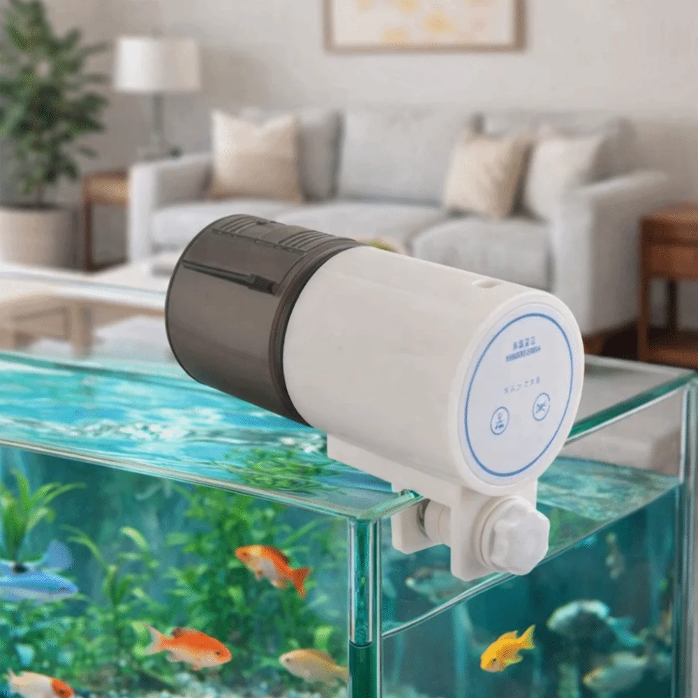 

Moisture-Proof Automatic Fish Feeders Large Capacity Electric Smart Timer Feeder Silent Plastic Intelligent Timing Feeder
