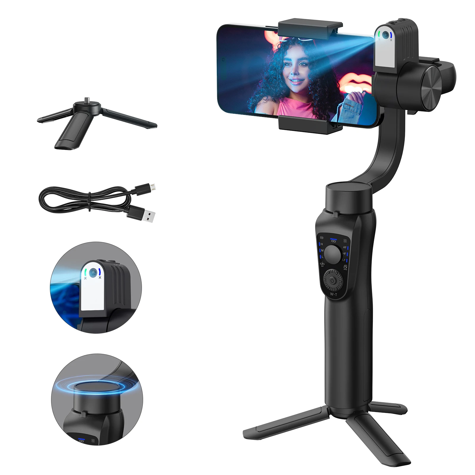 

S5Bpro 360 Auto Face Tracking 3-axis Handheld Smartphone Gimbal Stabilizer Automatic Selfie Stick Fast Shipping Vlogging Kit