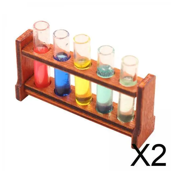 

Dollhouse Test Tube Wooden Miniature Furniture 1 12 Scale Accessories for DIY Mini Dollhouse Decor