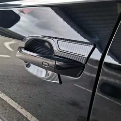 For Isuzu MU-X muX 2022 2023 2024 ABS Carbon Fiber Door Handle Cover Door Bowl Frame Trim Protection Sticker Accessories
