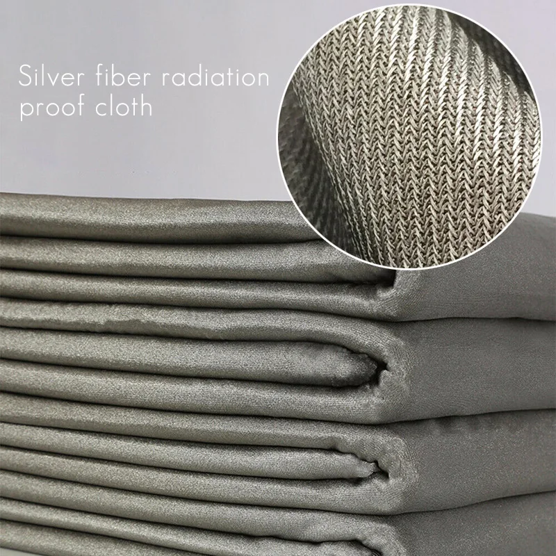 

1M EMF EMI RF RFID Shielding Anti Radiation Protection Fabric Conductive Blocking Silver Fiber Fabric DIY Maternity Dress