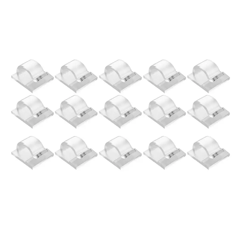 B48B-Hooks For Outdoor String Lights Clips 90 Pack Clips Clear Light Hook With 90 Waterproof Adhesive Backing