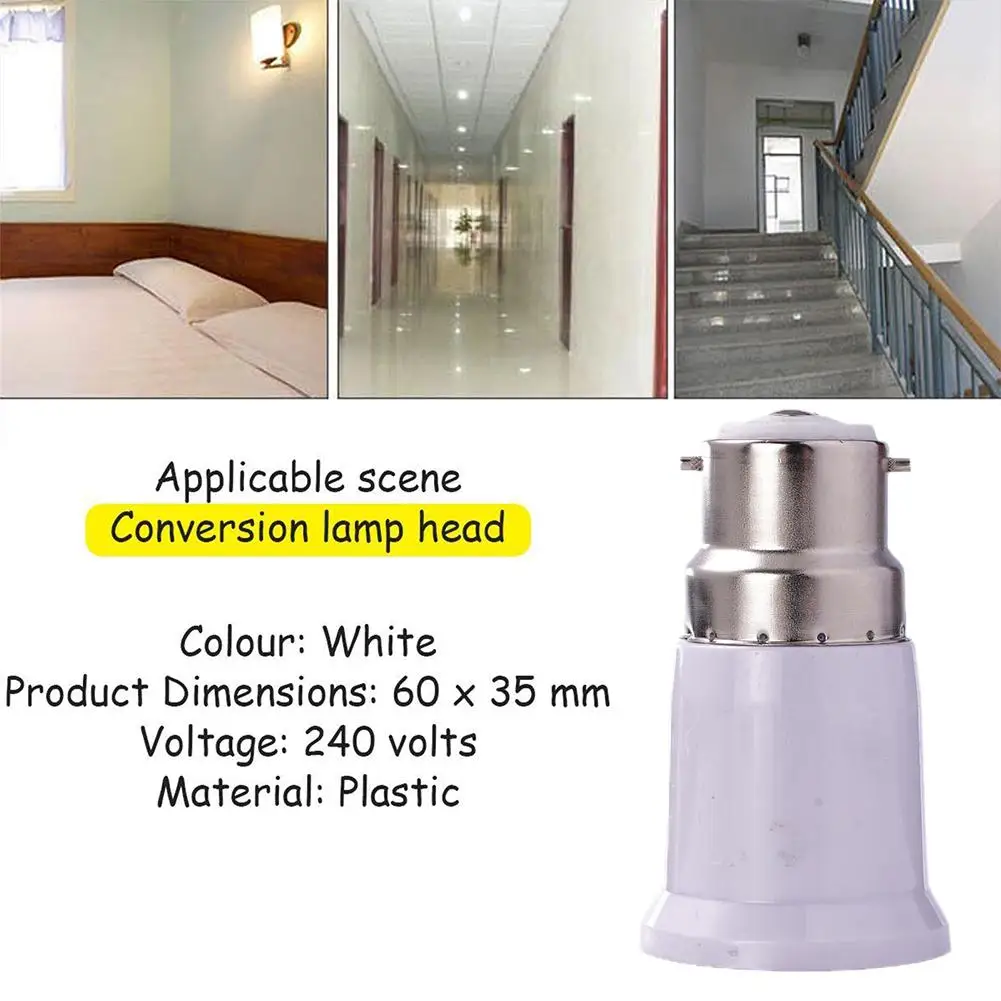 1/2/3 Pcs Light Bulb Adaptor Bayonet B22 To Edison Screw E27 Lamp Converter Holder Light Adapter Lamp Holder Lighting Parts