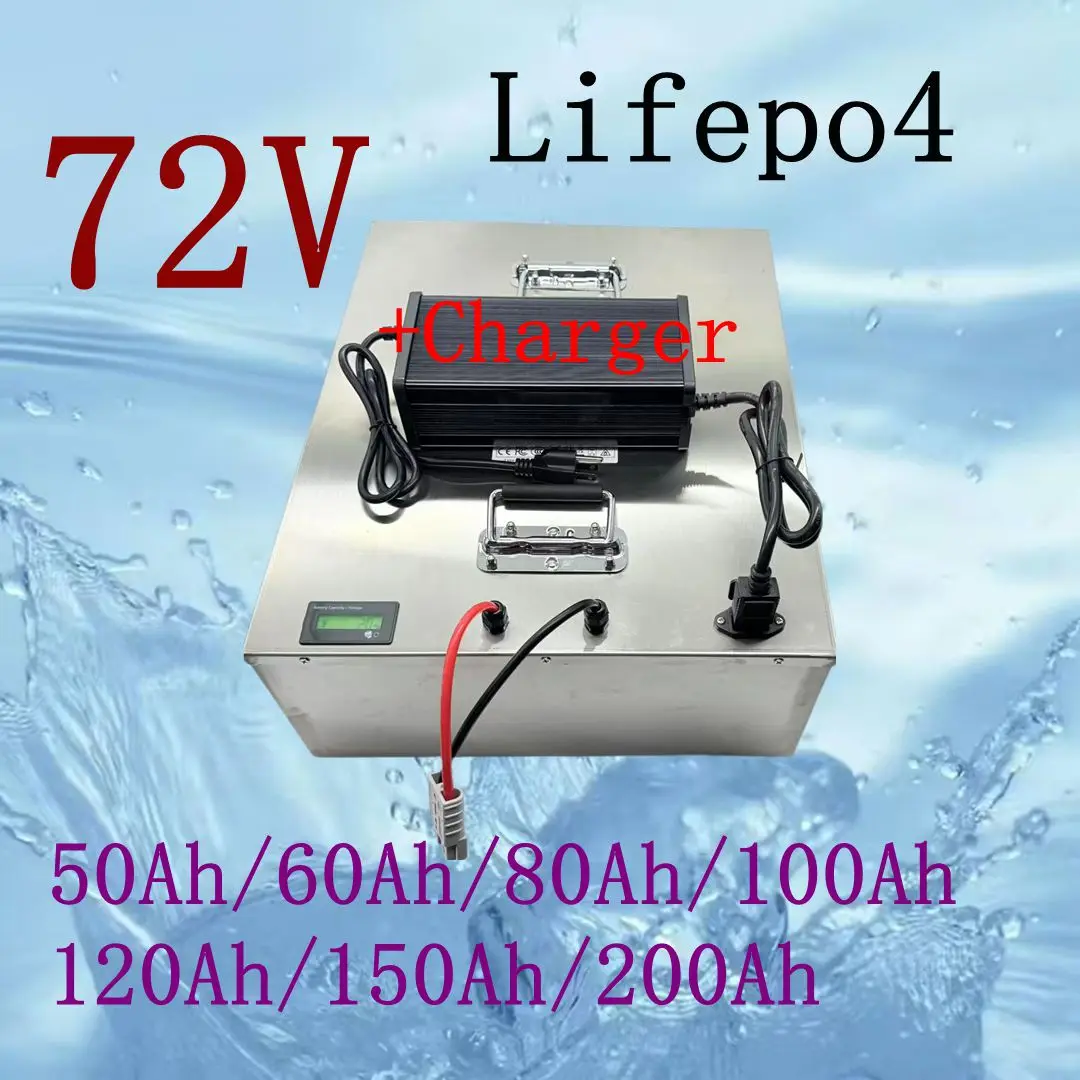 

72V 50Ah 60AH 80AH 100AH 120AH 150Ah 200AH LifePo4 Lithium Battery, Golf Cart, Electric Vehicle+Charger