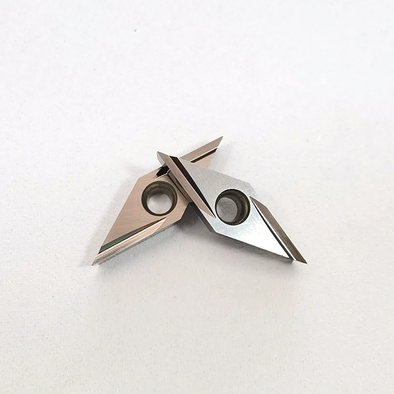 10pcs, CNC Lathe Turning Tool Inserts Cermet Inserts for Steel Finishing Machining 35 Degree Angle, VBGT110302R-Y,VBGT110301L-Y