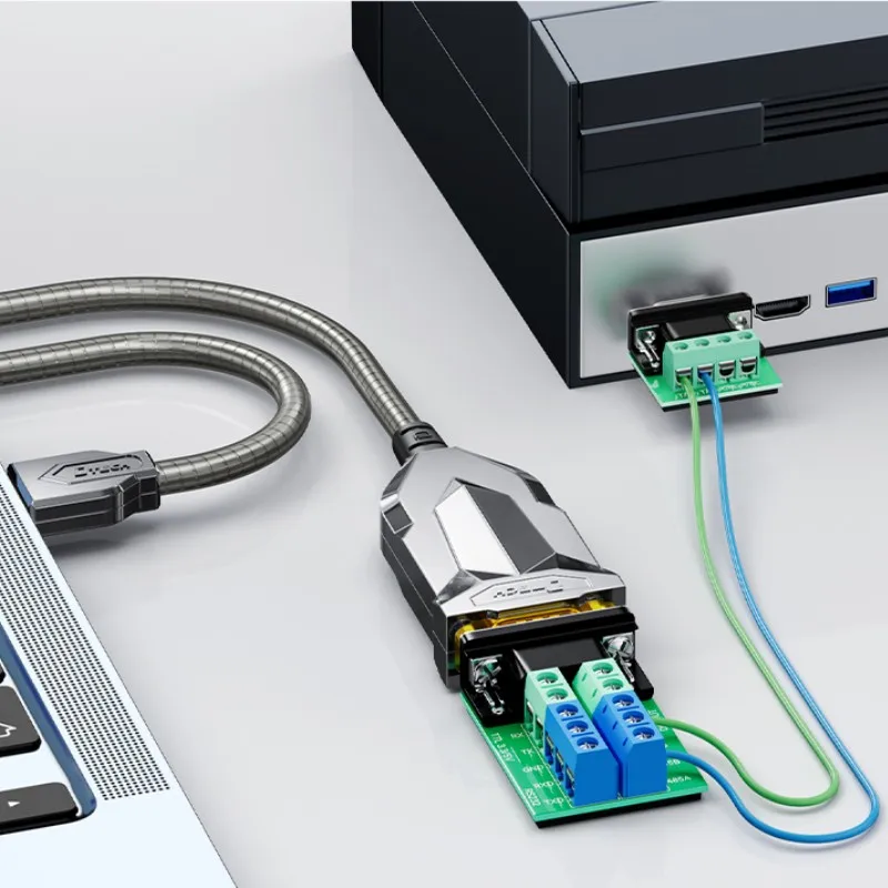 DTECH USB a Male to DB9 RS232 RS485 TTL Serial Male Adapter Converter Armor Cable 1.8m