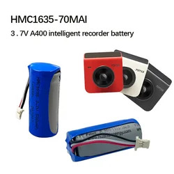 New Battery For Xiaomi 70mai Dash Cam A400 HMC1635 Accumulator 3.7V 500mAh 3-wire Plug