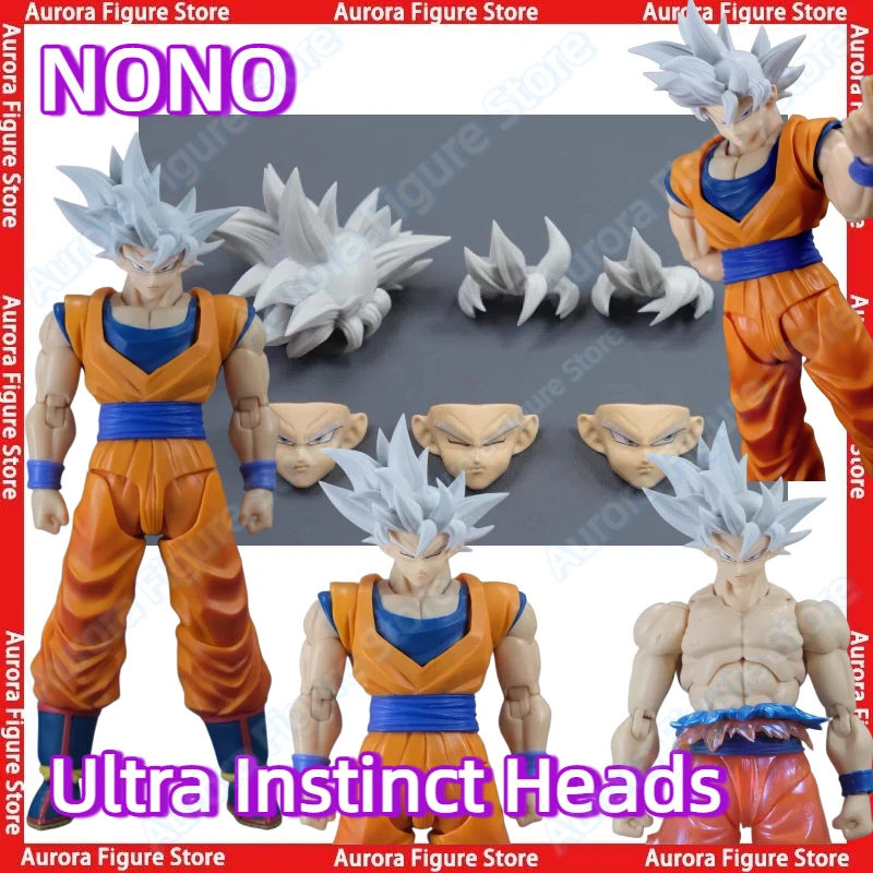 Nono Custom KO TK Dragon Ball Z SHF SSJ Ultra Instinct Son Goku Kopf-Accessoires Kopfskulptur Anime Actionfiguren Spielzeug PVC Geschenk