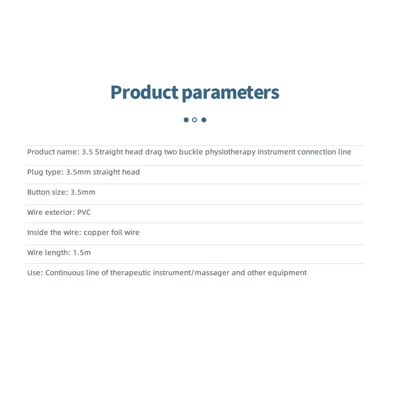 Low frequency pulse therapy instrument wire audio output two button electrode wire electrical therapy instrument connection wire