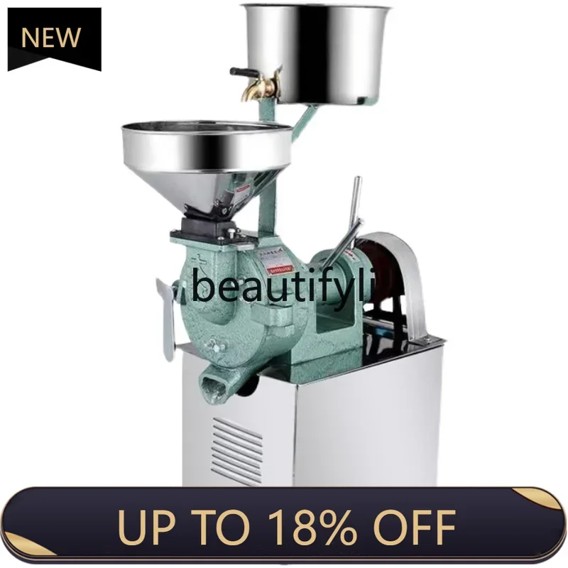 Molinillo de soja automático de harina de arroz Z189, molinillo de arroz comercial de piedra, fácil de limpiar