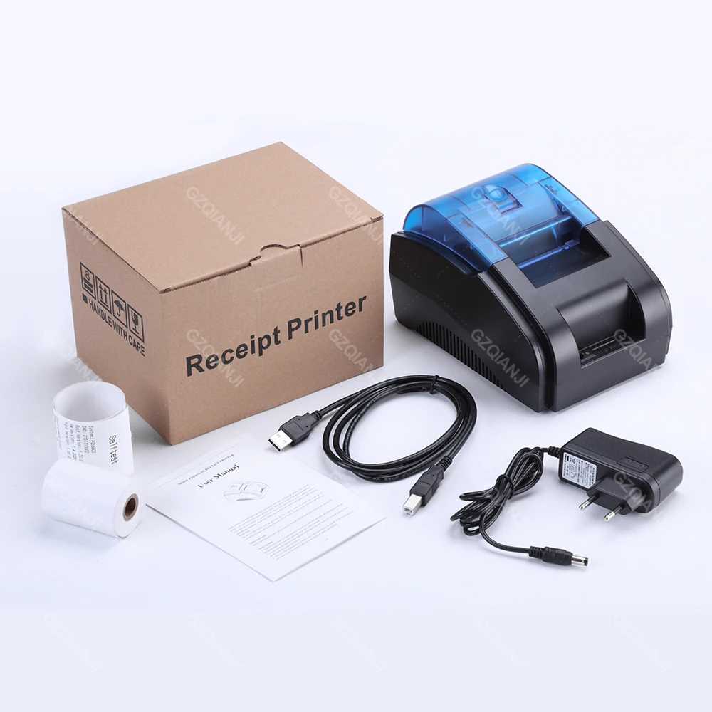 POS 58 USB & USB + بلوتوث لنظام أندرويد و IOS 58 مللي متر استلام الحرارية طابعة التذاكر الصغيرة فاتورة