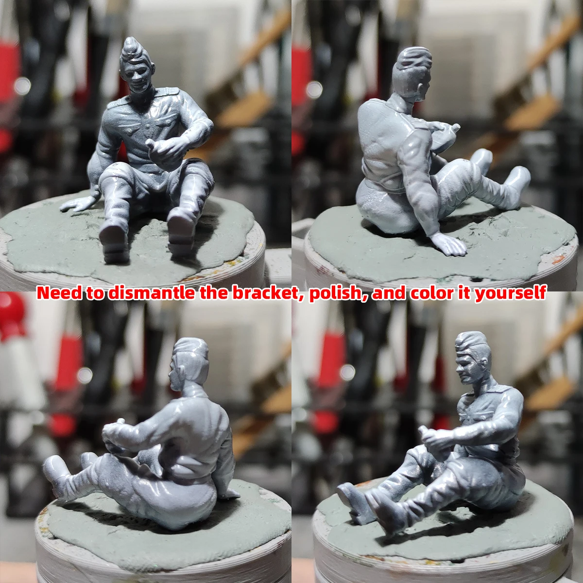 1/35 1/48 1/72 Maßstab Modellbausatz 3D Harz Miniatur-Soldatenfiguren Ruheende Sowjet-Soldaten Unbemalt Unmontiert Diorama – Detail 3