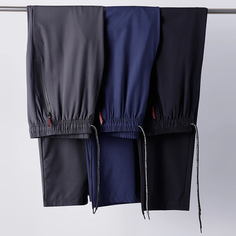 

Men's Straight Casual Pants Spring and Summer Thin Elastic Quick-Drying Sports Pants