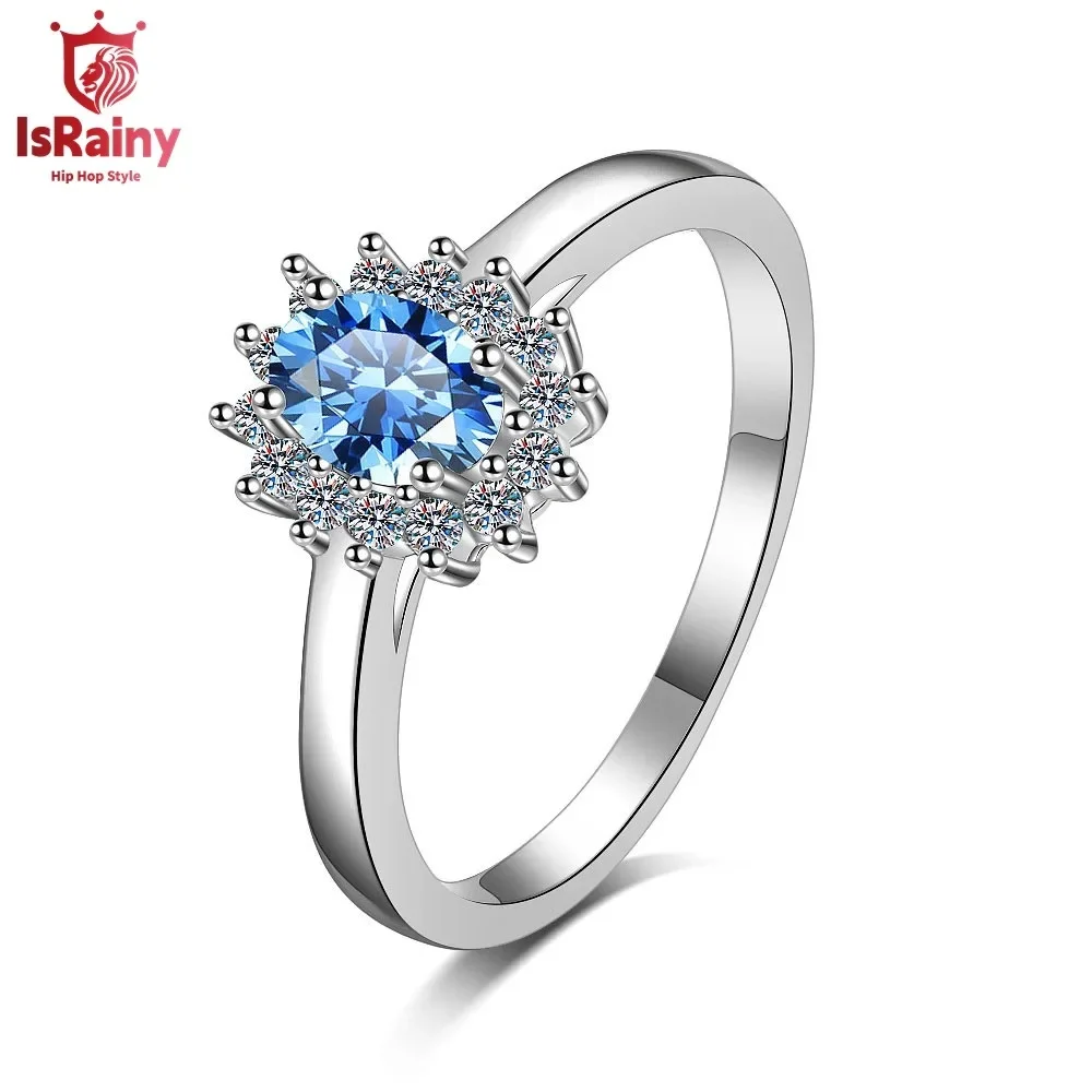 

IsRainy 4*6 мм овальные кольца 3EX Cut D с муассанитом и бриллиантами, юбилейные кольца из стерлингового серебра 925 пробы для женщин и мужчин, ювелирные изделия, подарок