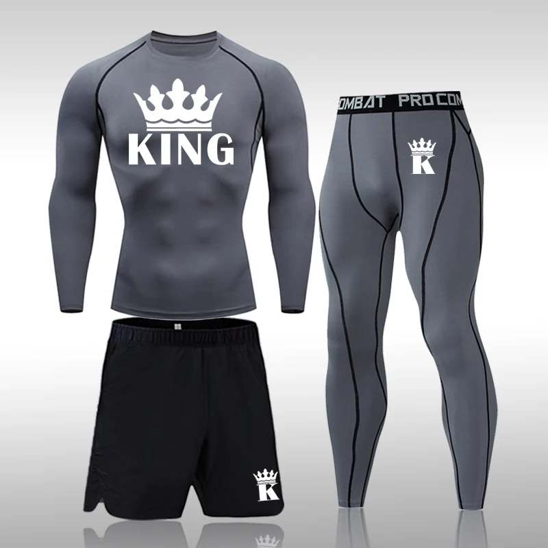 Männer Compression Anzug 3 Teile/satz Lauf Anzug Outdoor Gym Kleidung Sportswear Training Fitness Trainingsanzug Schnell Trocknend Workout Strumpfhosen